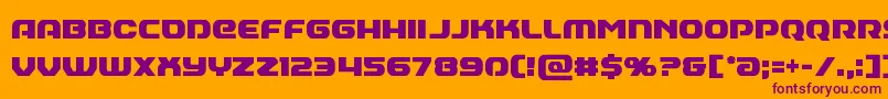 Annapoliscond Font – Purple Fonts on Orange Background