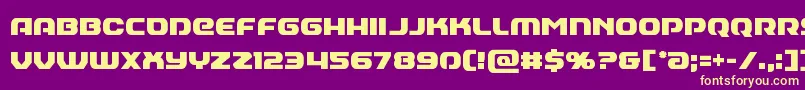 Annapoliscond Font – Yellow Fonts on Purple Background