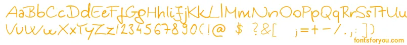 Шрифт KingaSHandwriting – оранжевые шрифты