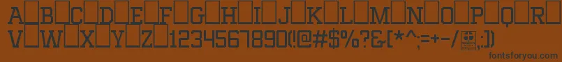 Шрифт MixivaLightDemo – чёрные шрифты на коричневом фоне