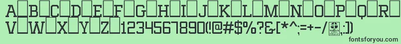 MixivaLightDemo Font – Black Fonts on Green Background