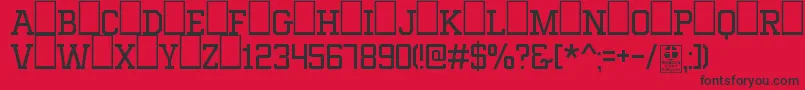 MixivaLightDemo Font – Black Fonts on Red Background