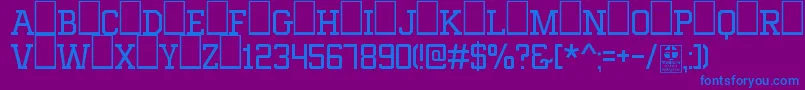 MixivaLightDemo Font – Blue Fonts on Purple Background