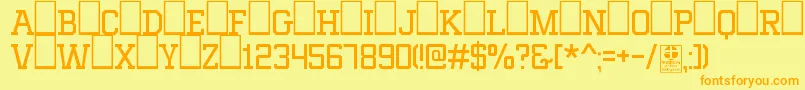 MixivaLightDemo Font – Orange Fonts on Yellow Background