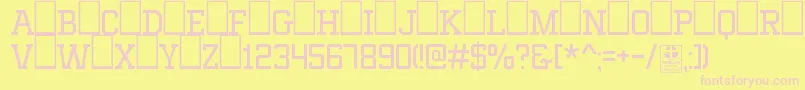 MixivaLightDemo Font – Pink Fonts on Yellow Background