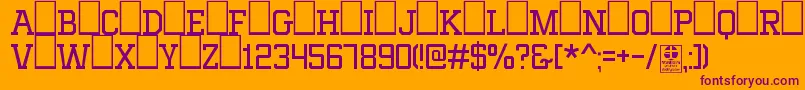 MixivaLightDemo Font – Purple Fonts on Orange Background