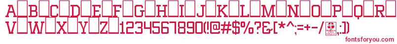 MixivaLightDemo-fontti – punaiset fontit valkoisella taustalla