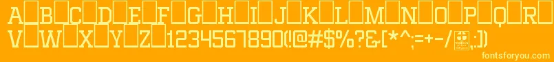 MixivaLightDemo Font – Yellow Fonts on Orange Background