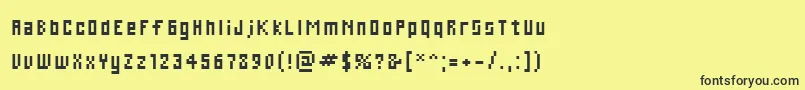 Cwebl Font – Black Fonts on Yellow Background
