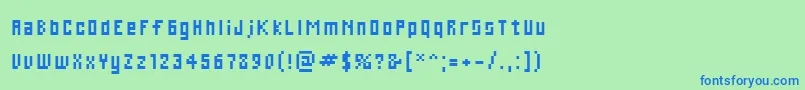Cwebl Font – Blue Fonts on Green Background