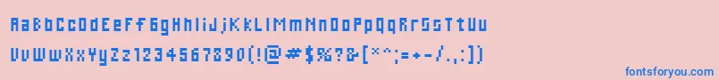 フォントCwebl – ピンクの背景に青い文字