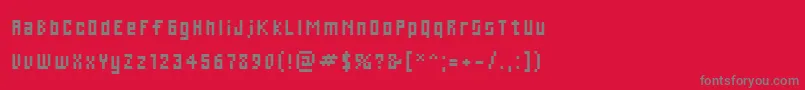 Cwebl Font – Gray Fonts on Red Background