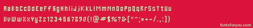Cwebl Font – Green Fonts on Red Background