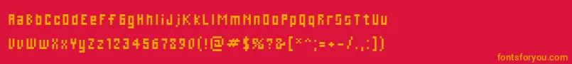 Cwebl Font – Orange Fonts on Red Background
