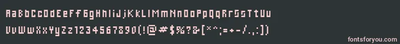フォントCwebl – 黒い背景にピンクのフォント