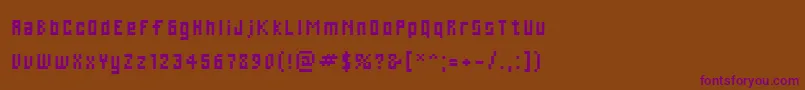 Fonte Cwebl – fontes roxas em um fundo marrom