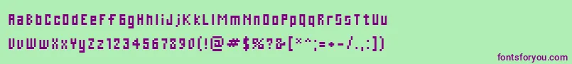 Cwebl Font – Purple Fonts on Green Background