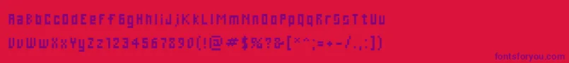 Cwebl Font – Purple Fonts on Red Background