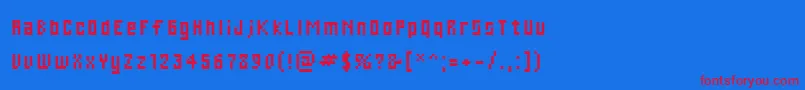 Cwebl Font – Red Fonts on Blue Background