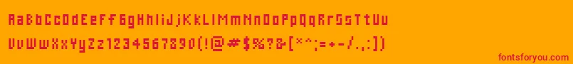 Cwebl Font – Red Fonts on Orange Background