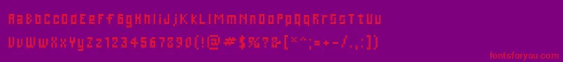 フォントCwebl – 紫の背景に赤い文字