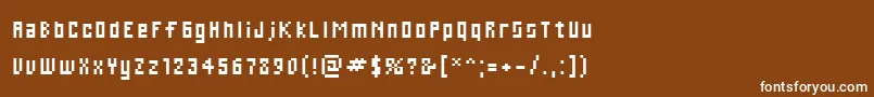 Cwebl Font – White Fonts on Brown Background