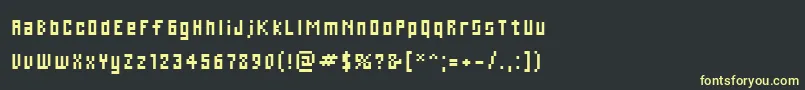 Шрифт Cwebl – жёлтые шрифты на чёрном фоне