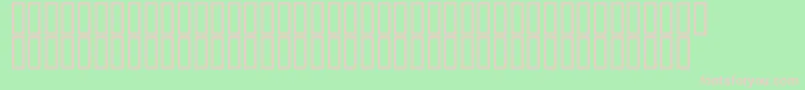 McsClockHigh-fontti – vaaleanpunaiset fontit vihreällä taustalla