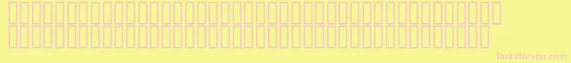 McsClockHigh-fontti – vaaleanpunaiset fontit keltaisella taustalla