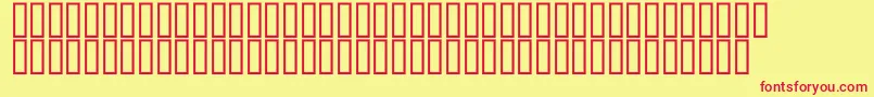 McsClockHigh-fontti – punaiset fontit keltaisella taustalla
