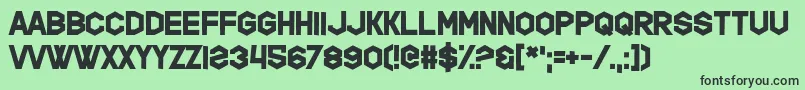 HippopotamusApocalypse Font – Black Fonts on Green Background