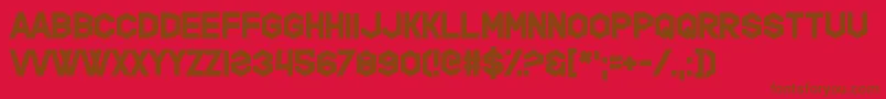 HippopotamusApocalypse Font – Brown Fonts on Red Background
