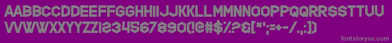 HippopotamusApocalypse Font – Gray Fonts on Purple Background