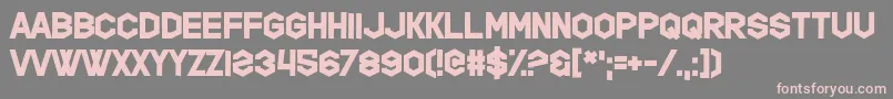 HippopotamusApocalypse Font – Pink Fonts on Gray Background