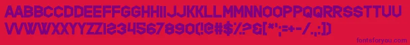 HippopotamusApocalypse Font – Purple Fonts on Red Background