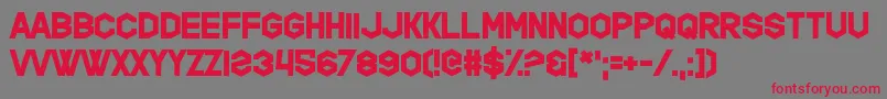 HippopotamusApocalypse Font – Red Fonts on Gray Background