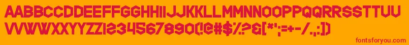 HippopotamusApocalypse Font – Red Fonts on Orange Background