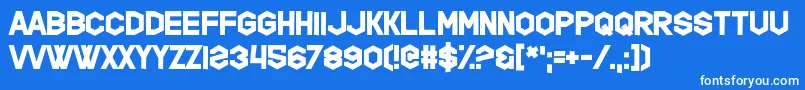 HippopotamusApocalypse Font – White Fonts on Blue Background