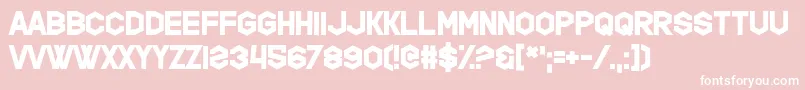 HippopotamusApocalypse Font – White Fonts on Pink Background