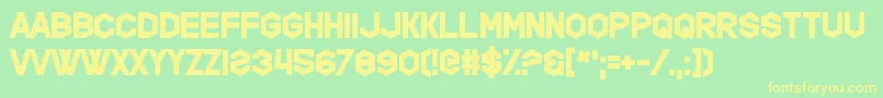 HippopotamusApocalypse Font – Yellow Fonts on Green Background