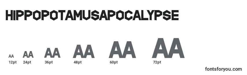 Размеры шрифта HippopotamusApocalypse