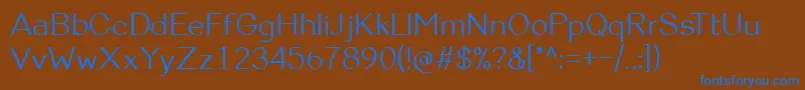 ViolinaRegular Font – Blue Fonts on Brown Background