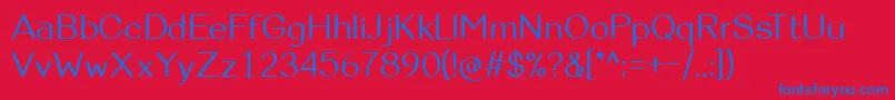 ViolinaRegular Font – Blue Fonts on Red Background