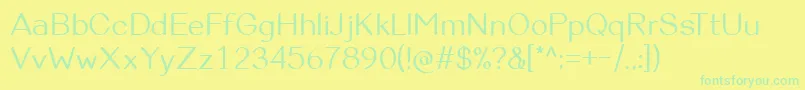 Czcionka ViolinaRegular – zielone czcionki na żółtym tle