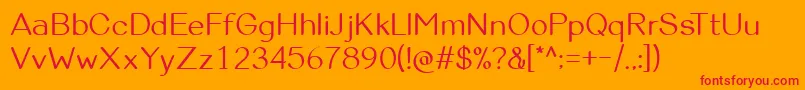 ViolinaRegular Font – Red Fonts on Orange Background