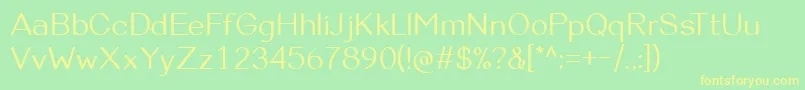 ViolinaRegular Font – Yellow Fonts on Green Background
