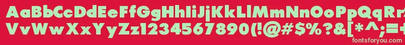 Raiderfont Font – Green Fonts on Red Background