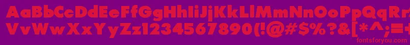 Raiderfont Font – Red Fonts on Purple Background