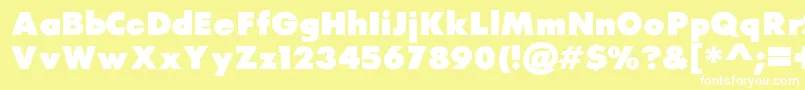 Raiderfont Font – White Fonts on Yellow Background