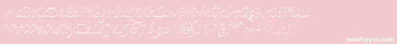 KlHkursive1OlDb Font – White Fonts on Pink Background